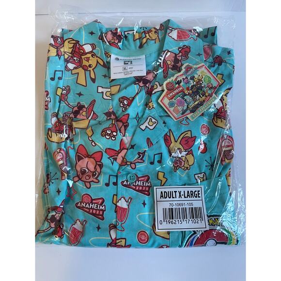 Pokemon World Championships 2025 | Anaheim Button-up Shirt | Adult X-Large Blue - Picture 1 of 5